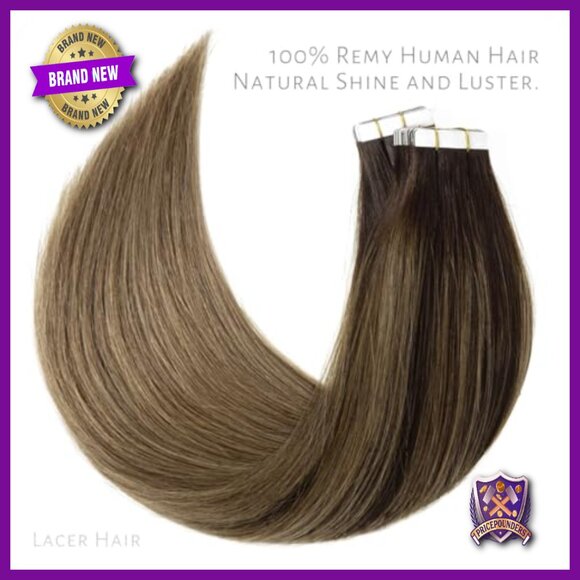 Human Hair Tape-In Extensions 20 Pieces 50g Seamless Natural Look pack 20 tape in extensions made hair 50g - Temu Mauritius main image 4